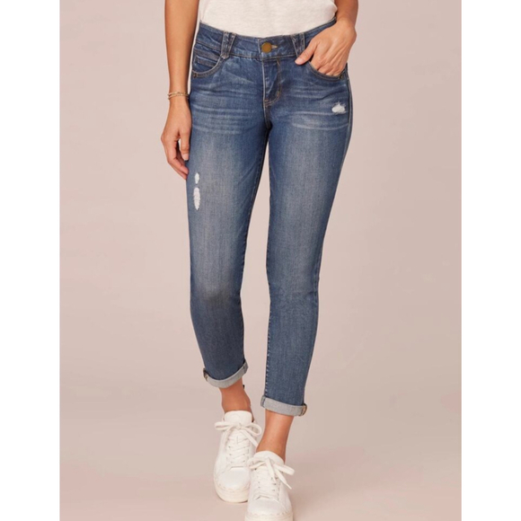 Democracy Denim - Democracy AbSolution Distressed Blue Ankle Skimmer Jeans Size 4